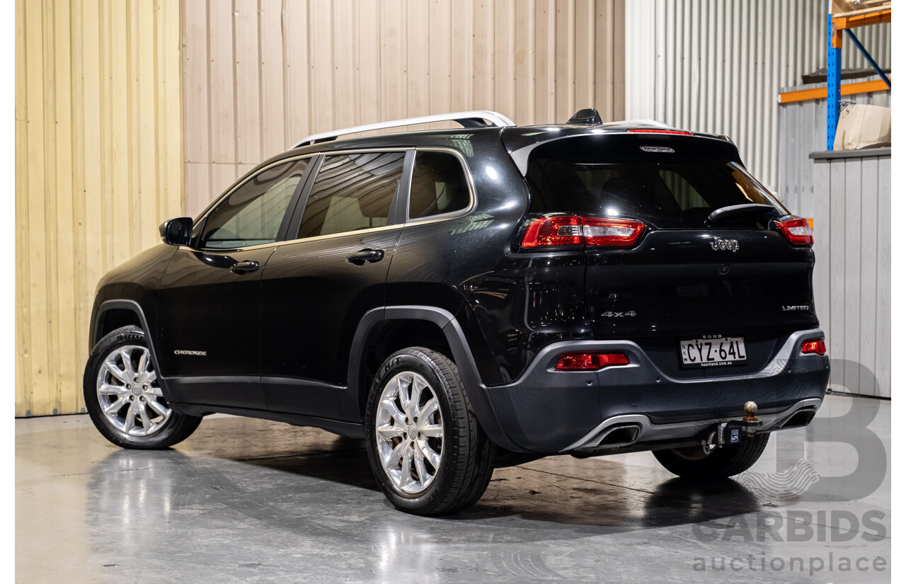 3/2015 Jeep Cherokee Limited (4x4) KL MY15 4d Wagon Black V6 3.2L