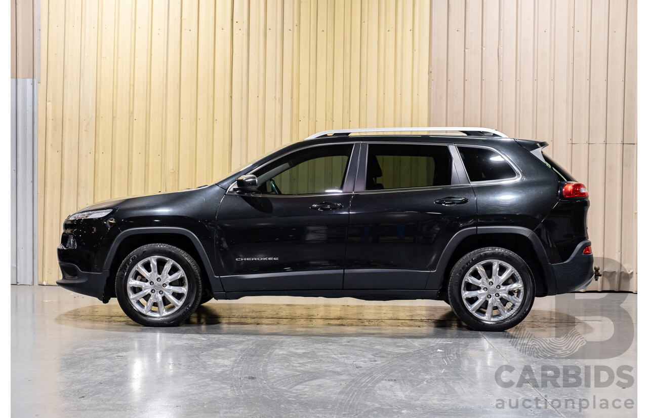 3/2015 Jeep Cherokee Limited (4x4) KL MY15 4d Wagon Black V6 3.2L