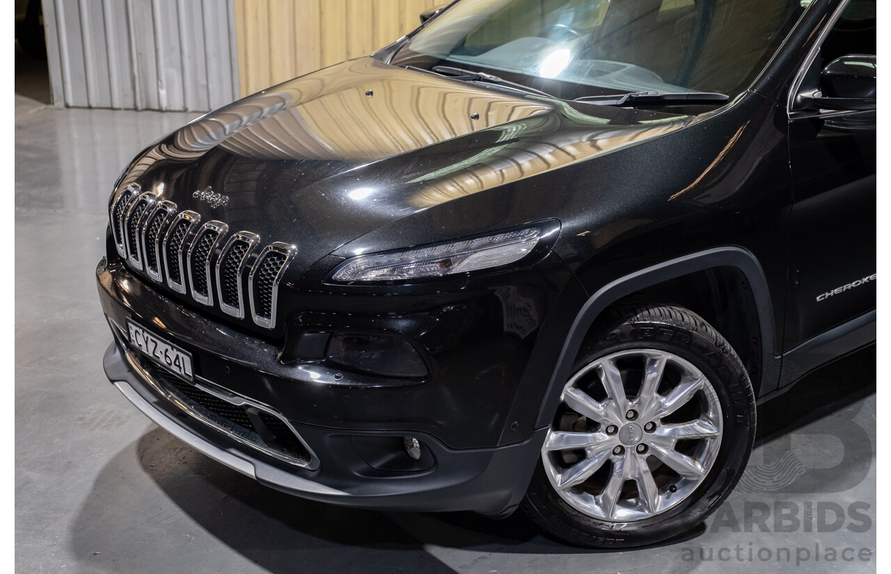 3/2015 Jeep Cherokee Limited (4x4) KL MY15 4d Wagon Black V6 3.2L
