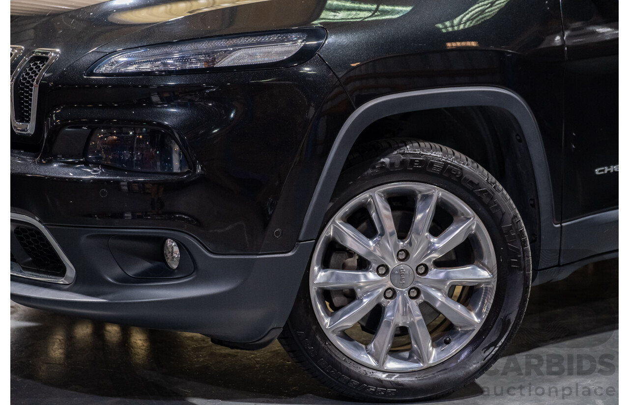 3/2015 Jeep Cherokee Limited (4x4) KL MY15 4d Wagon Black V6 3.2L