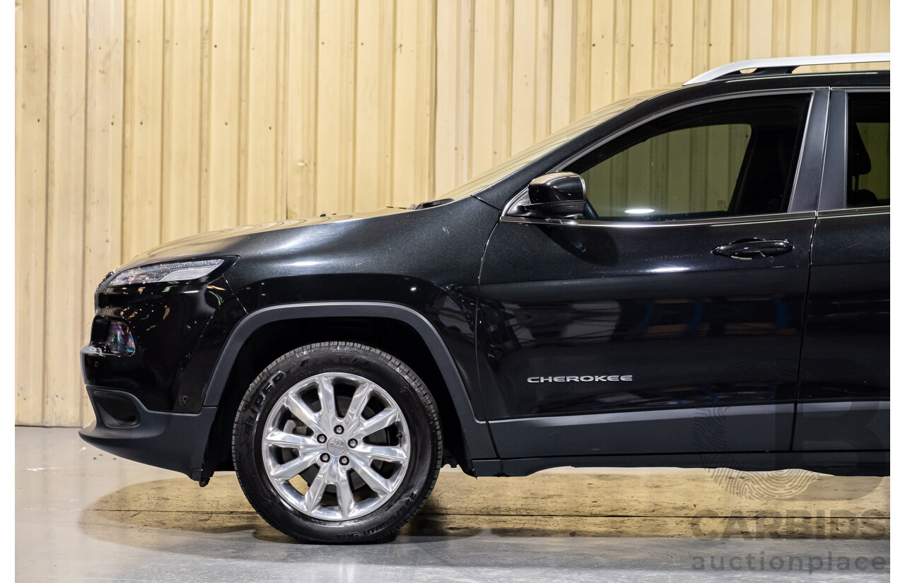 3/2015 Jeep Cherokee Limited (4x4) KL MY15 4d Wagon Black V6 3.2L