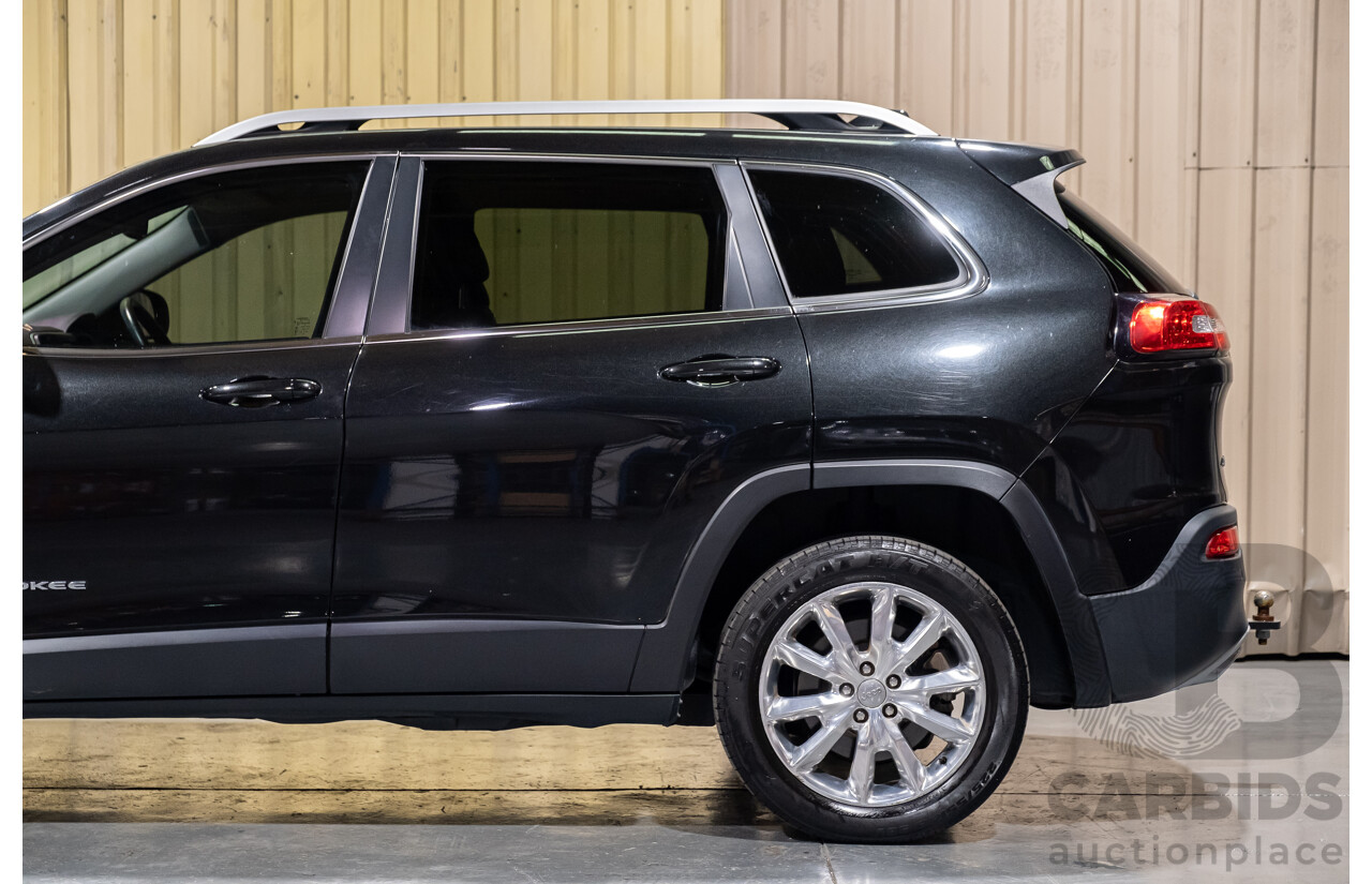 3/2015 Jeep Cherokee Limited (4x4) KL MY15 4d Wagon Black V6 3.2L
