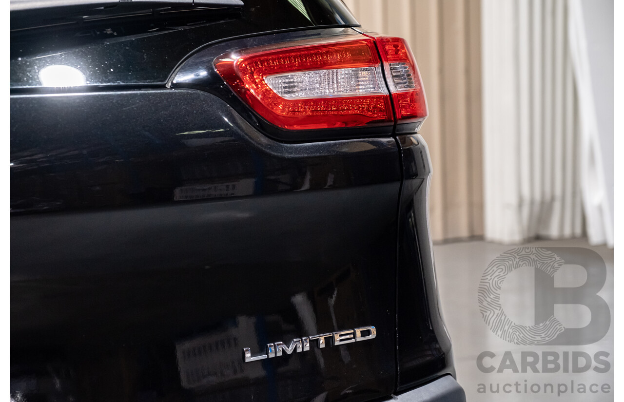 3/2015 Jeep Cherokee Limited (4x4) KL MY15 4d Wagon Black V6 3.2L