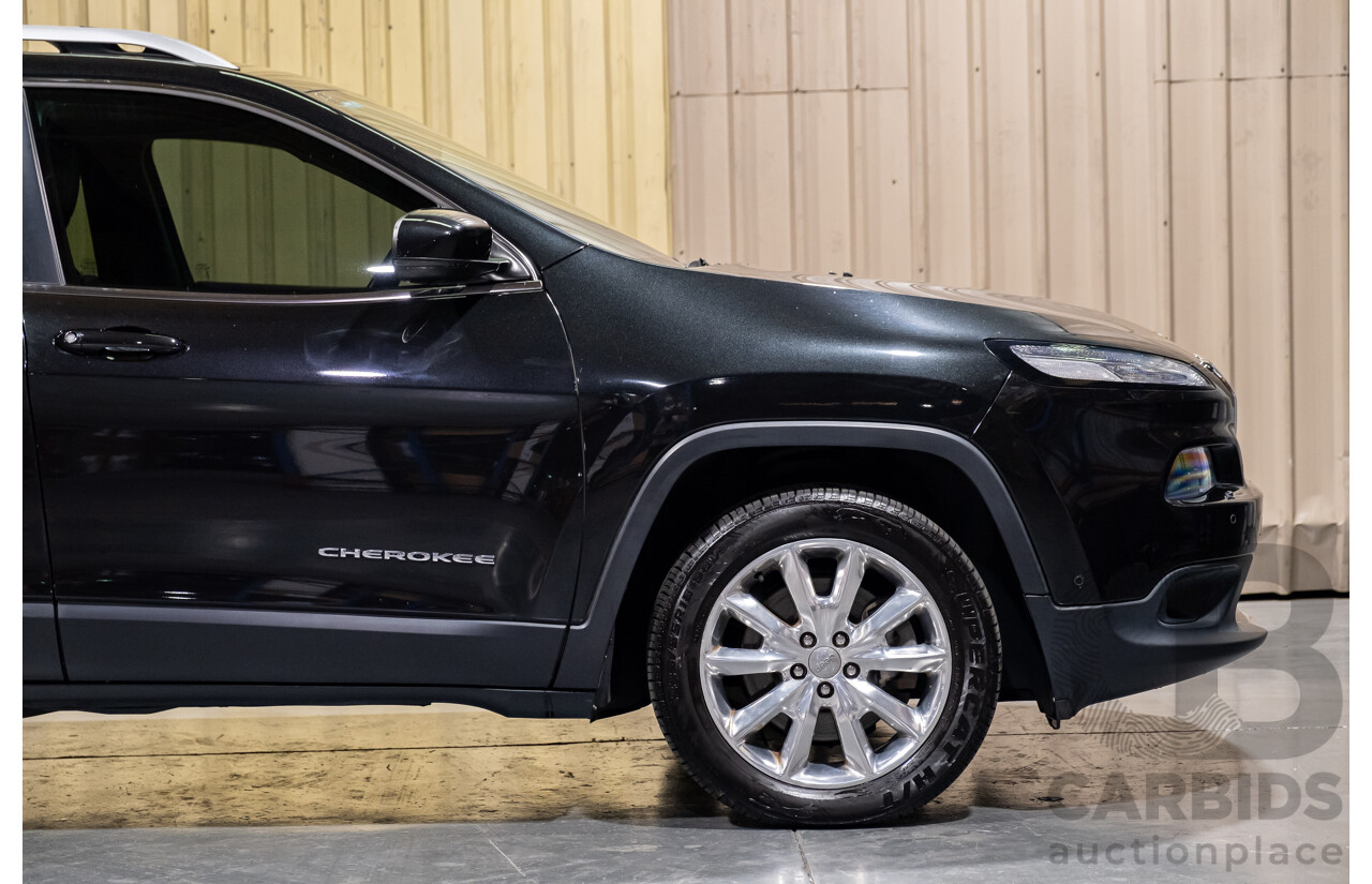 3/2015 Jeep Cherokee Limited (4x4) KL MY15 4d Wagon Black V6 3.2L
