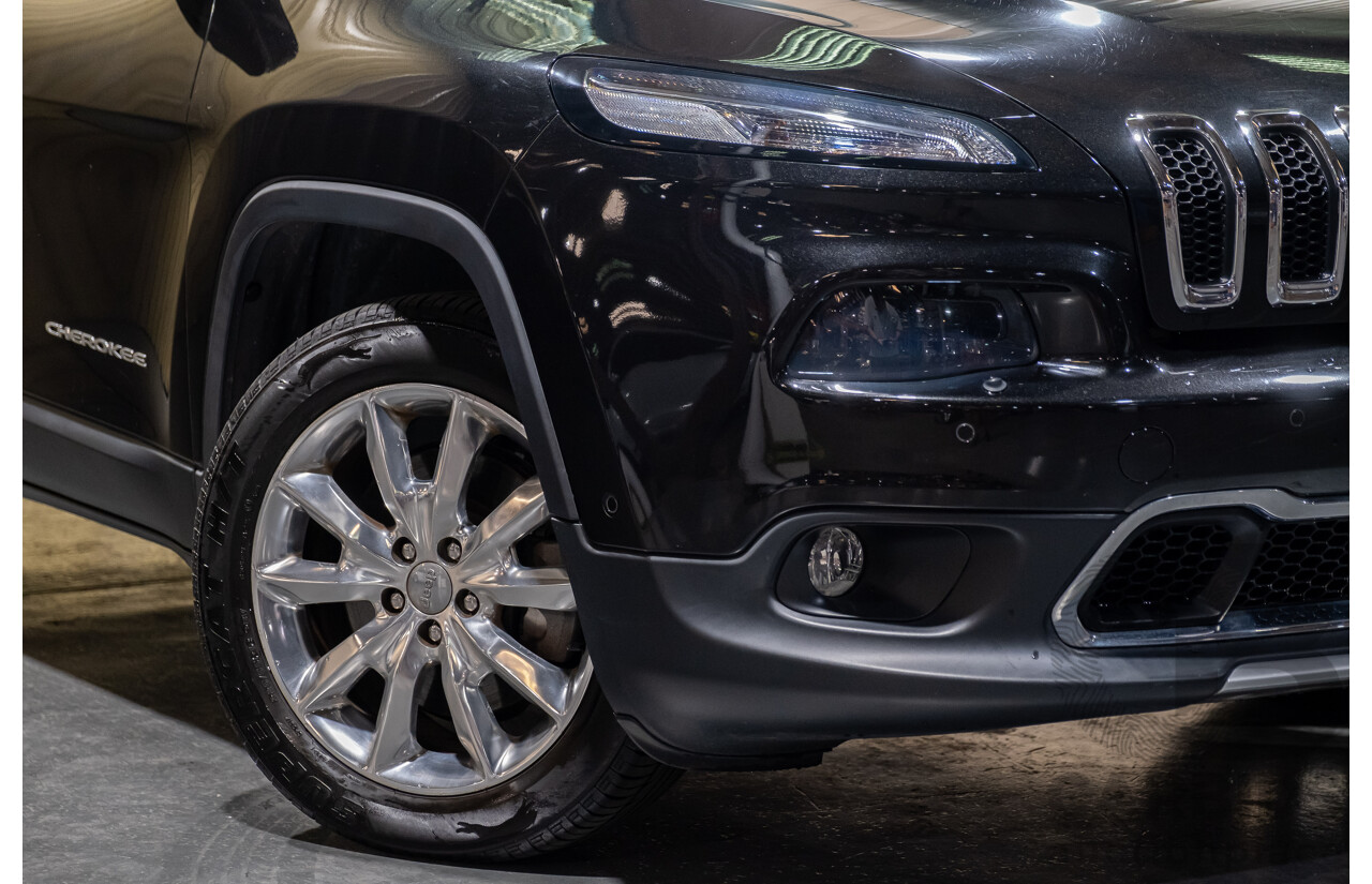 3/2015 Jeep Cherokee Limited (4x4) KL MY15 4d Wagon Black V6 3.2L