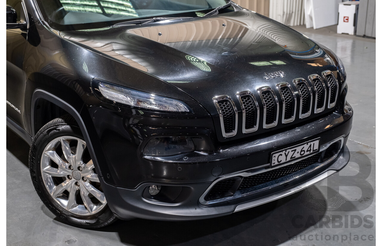 3/2015 Jeep Cherokee Limited (4x4) KL MY15 4d Wagon Black V6 3.2L
