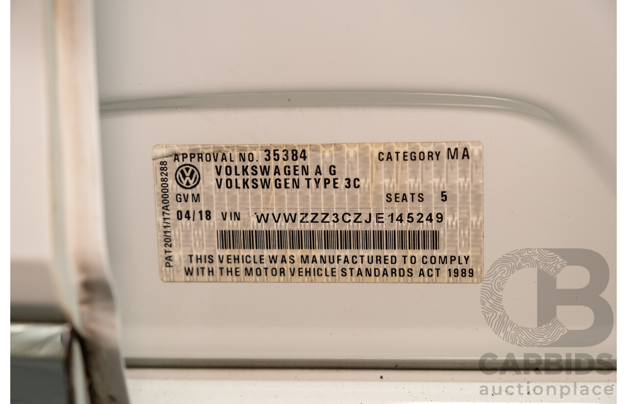 4/2018 Volkswagen Passat 206 TSI R-Line 4motion (AWD) 3C B8 MY18 4d Wagon White Turbo 2.0L