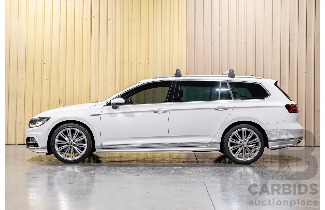 4/2018 Volkswagen Passat 206 TSI R-Line 4motion (AWD) 3C B8 MY18 4d Wagon White Turbo 2.0L