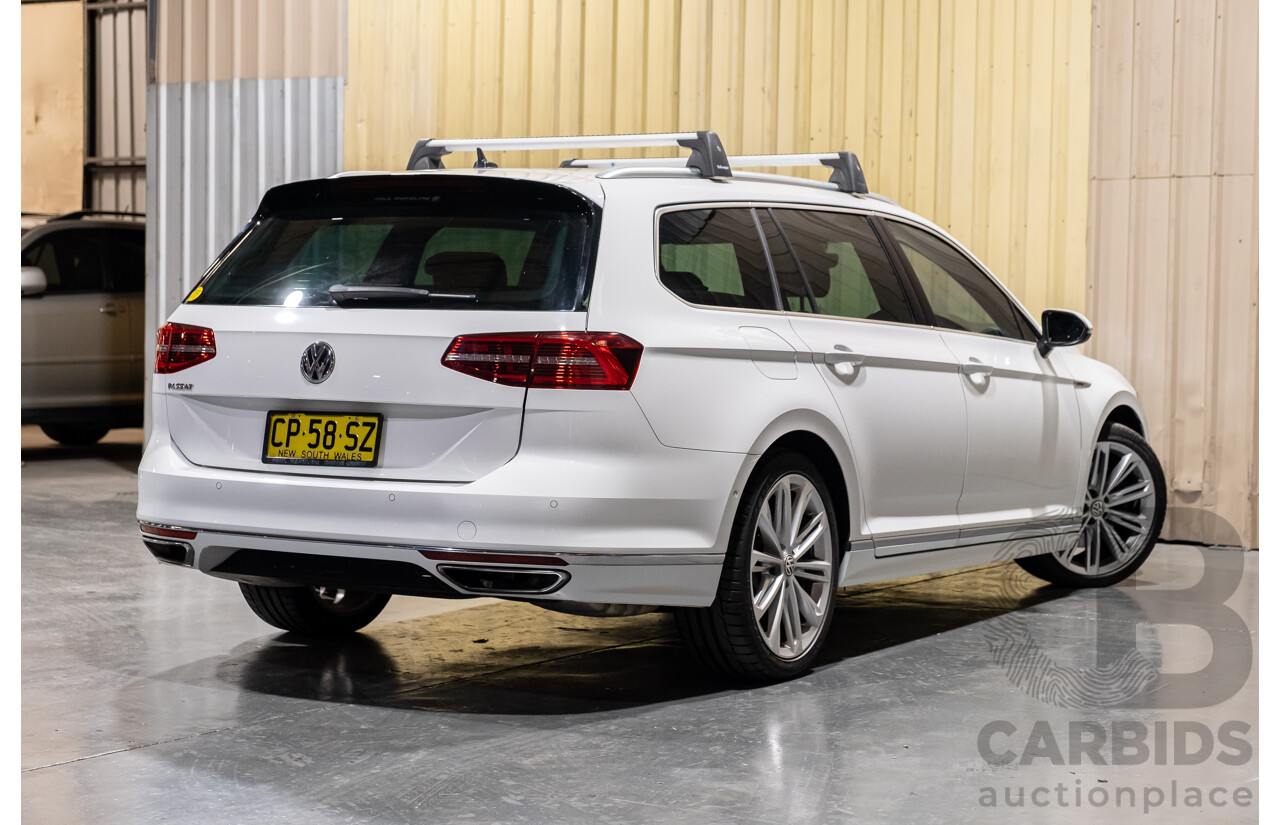 4/2018 Volkswagen Passat 206 TSI R-Line 4motion (AWD) 3C B8 MY18 4d Wagon White Turbo 2.0L