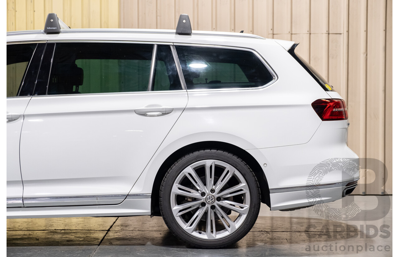 4/2018 Volkswagen Passat 206 TSI R-Line 4motion (AWD) 3C B8 MY18 4d Wagon White Turbo 2.0L