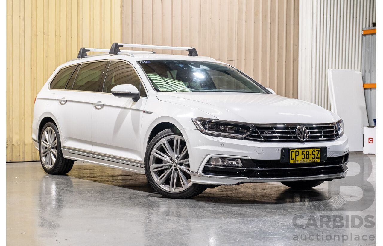 4/2018 Volkswagen Passat 206 TSI R-Line 4motion (AWD) 3C B8 MY18 4d Wagon White Turbo 2.0L
