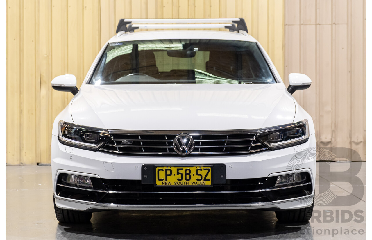 4/2018 Volkswagen Passat 206 TSI R-Line 4motion (AWD) 3C B8 MY18 4d Wagon White Turbo 2.0L