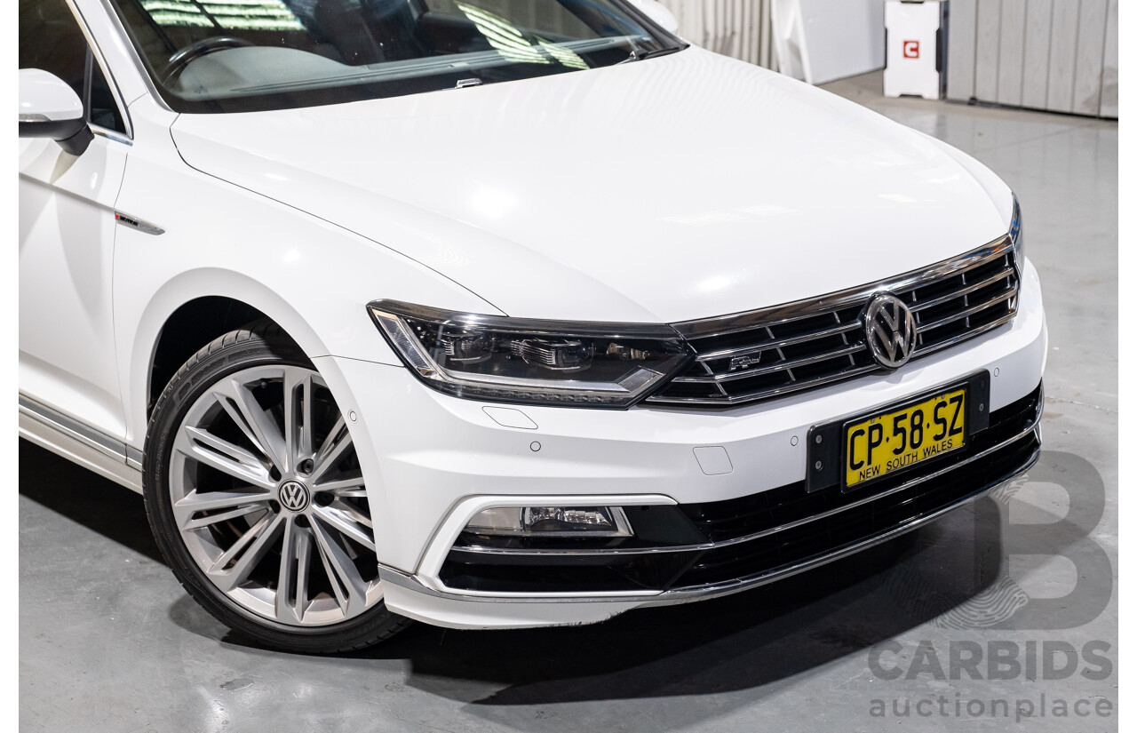 4/2018 Volkswagen Passat 206 TSI R-Line 4motion (AWD) 3C B8 MY18 4d Wagon White Turbo 2.0L