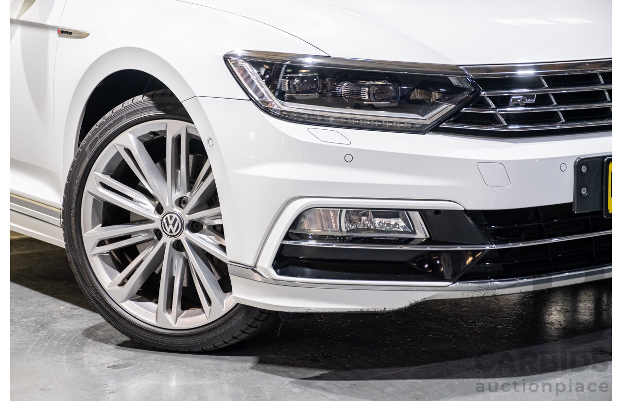 4/2018 Volkswagen Passat 206 TSI R-Line 4motion (AWD) 3C B8 MY18 4d Wagon White Turbo 2.0L