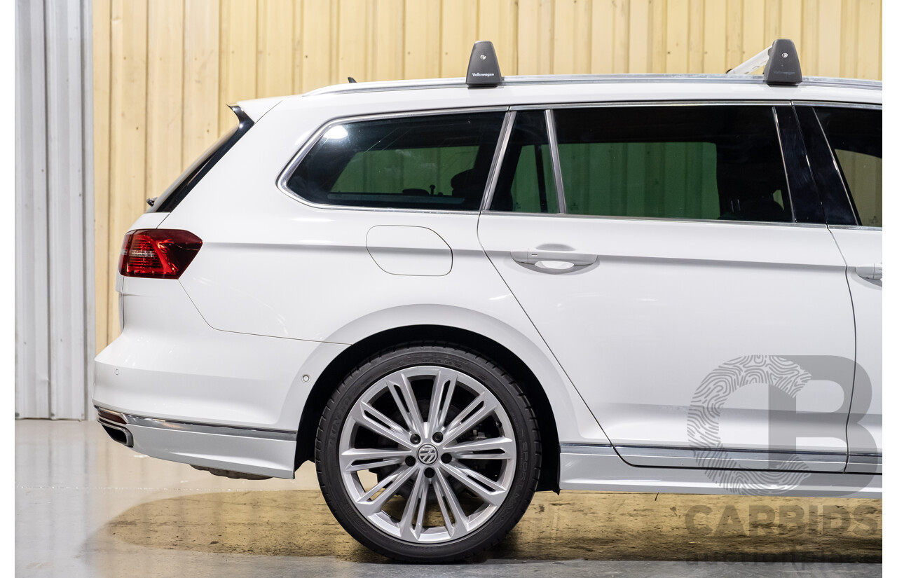 4/2018 Volkswagen Passat 206 TSI R-Line 4motion (AWD) 3C B8 MY18 4d Wagon White Turbo 2.0L
