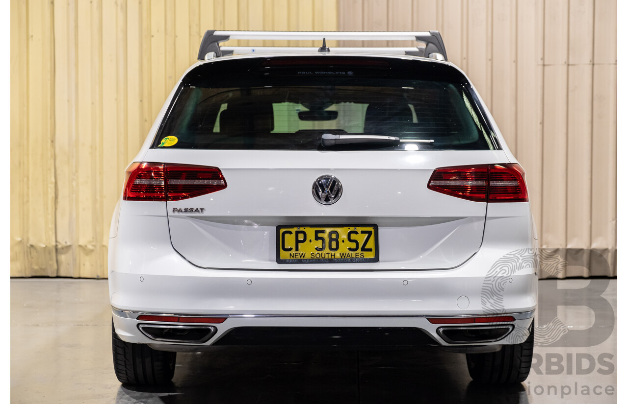 4/2018 Volkswagen Passat 206 TSI R-Line 4motion (AWD) 3C B8 MY18 4d Wagon White Turbo 2.0L