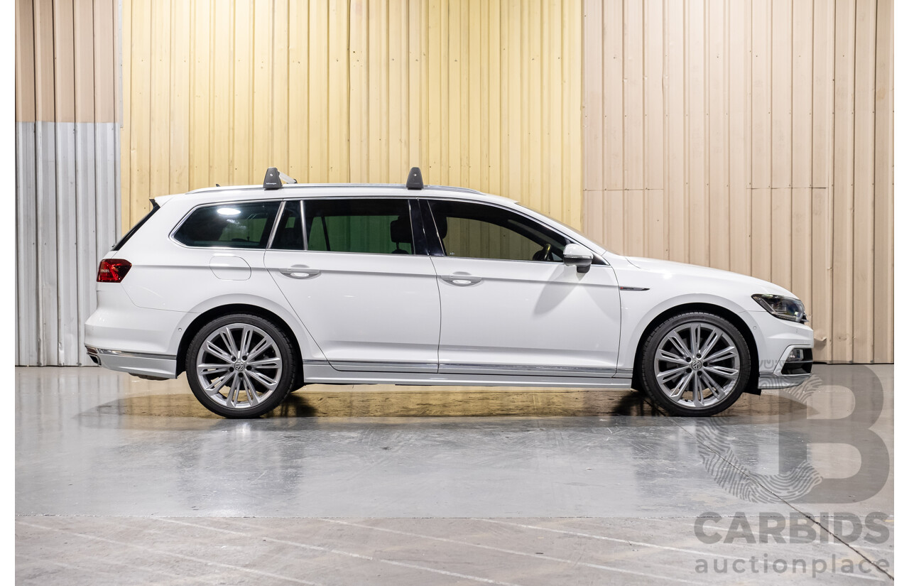 4/2018 Volkswagen Passat 206 TSI R-Line 4motion (AWD) 3C B8 MY18 4d Wagon White Turbo 2.0L