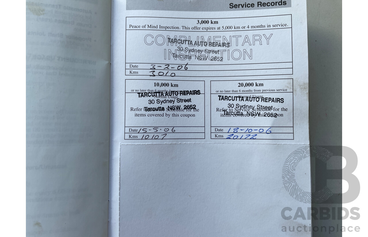 1/2005 Ford Courier GL (4x4) PH C/Chas White 2.5L