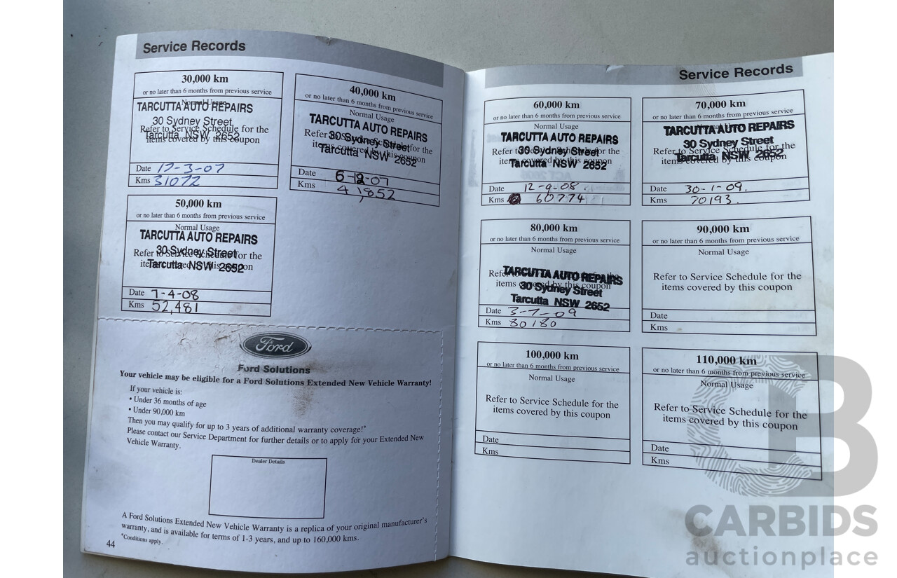 1/2005 Ford Courier GL (4x4) PH C/Chas White 2.5L