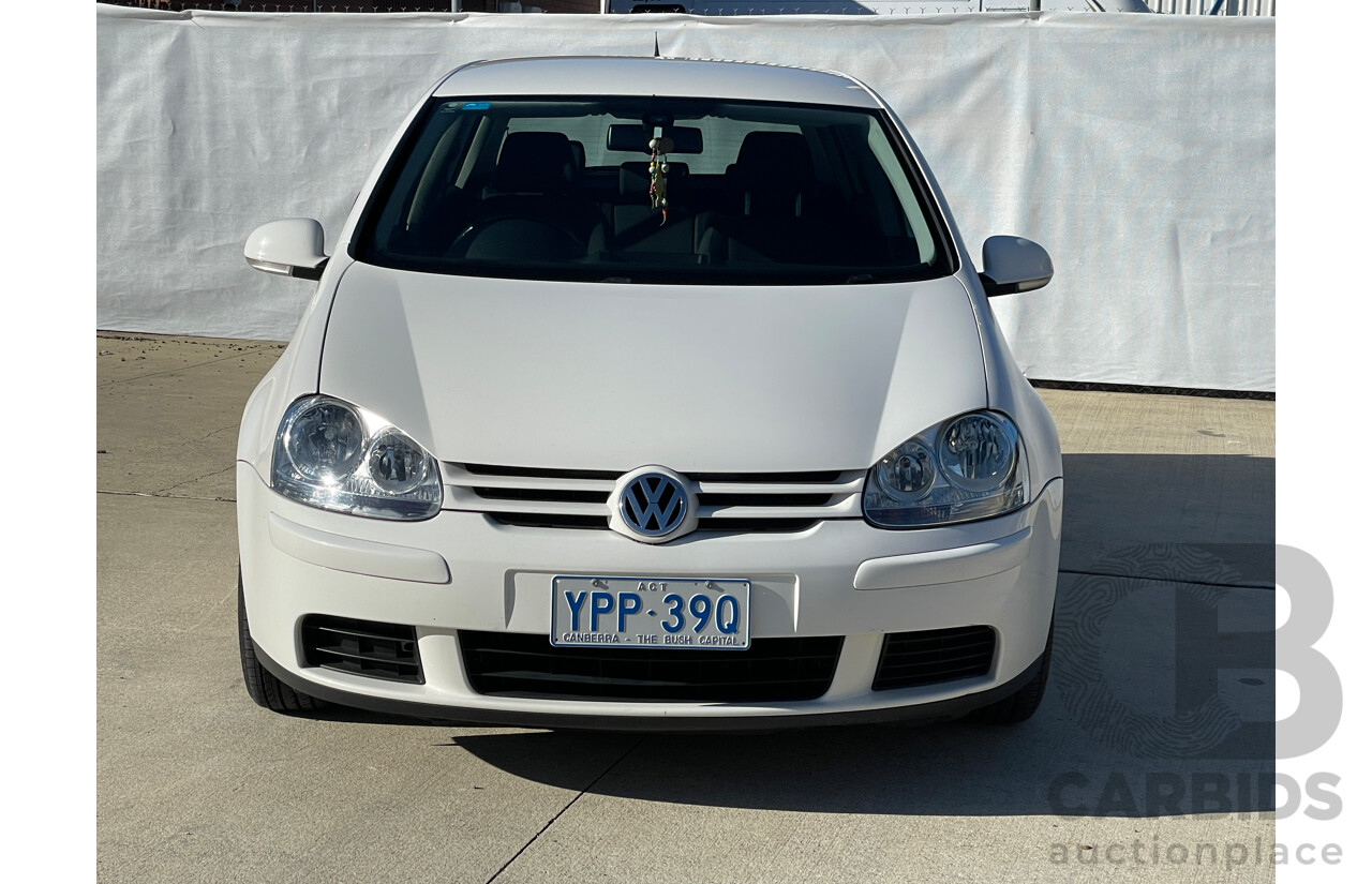 8/2006 Volkswagen Golf 2.0 TDI Comfortline 1K 5d Hatchback White 2.0L