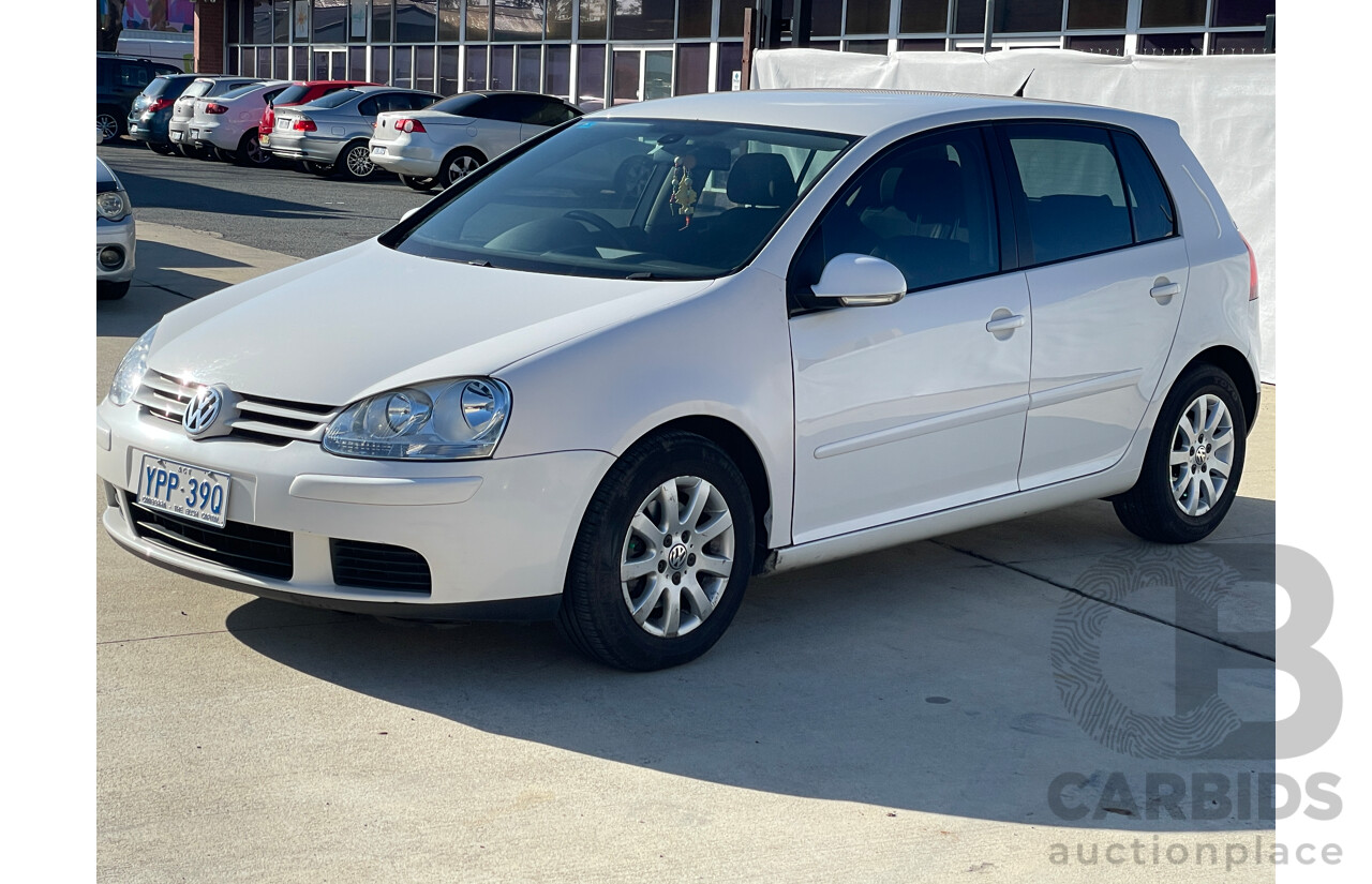 8/2006 Volkswagen Golf 2.0 TDI Comfortline 1K 5d Hatchback White 2.0L