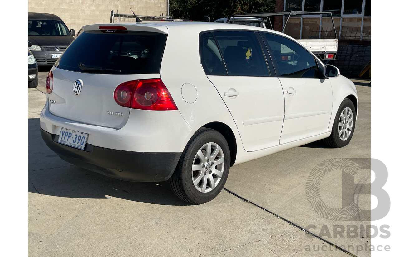 8/2006 Volkswagen Golf 2.0 TDI Comfortline 1K 5d Hatchback White 2.0L