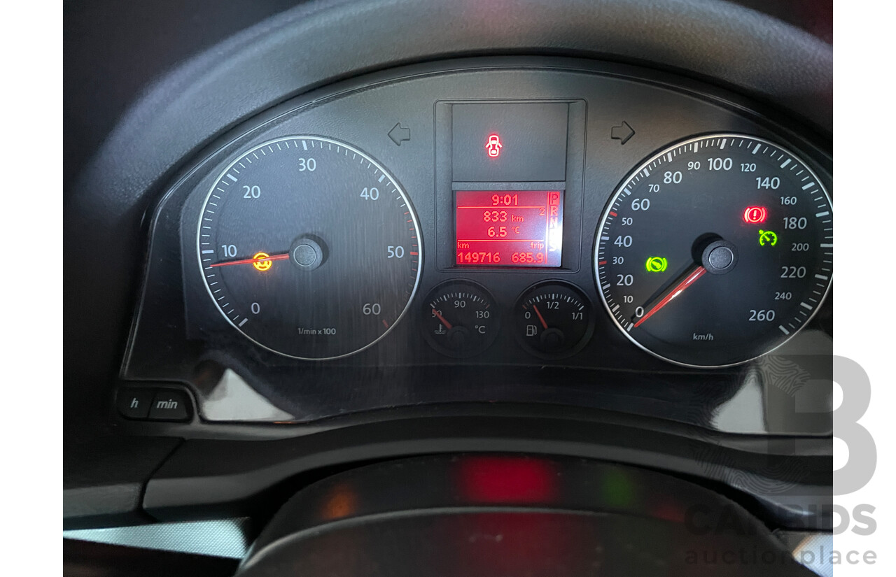 8/2006 Volkswagen Golf 2.0 TDI Comfortline 1K 5d Hatchback White 2.0L