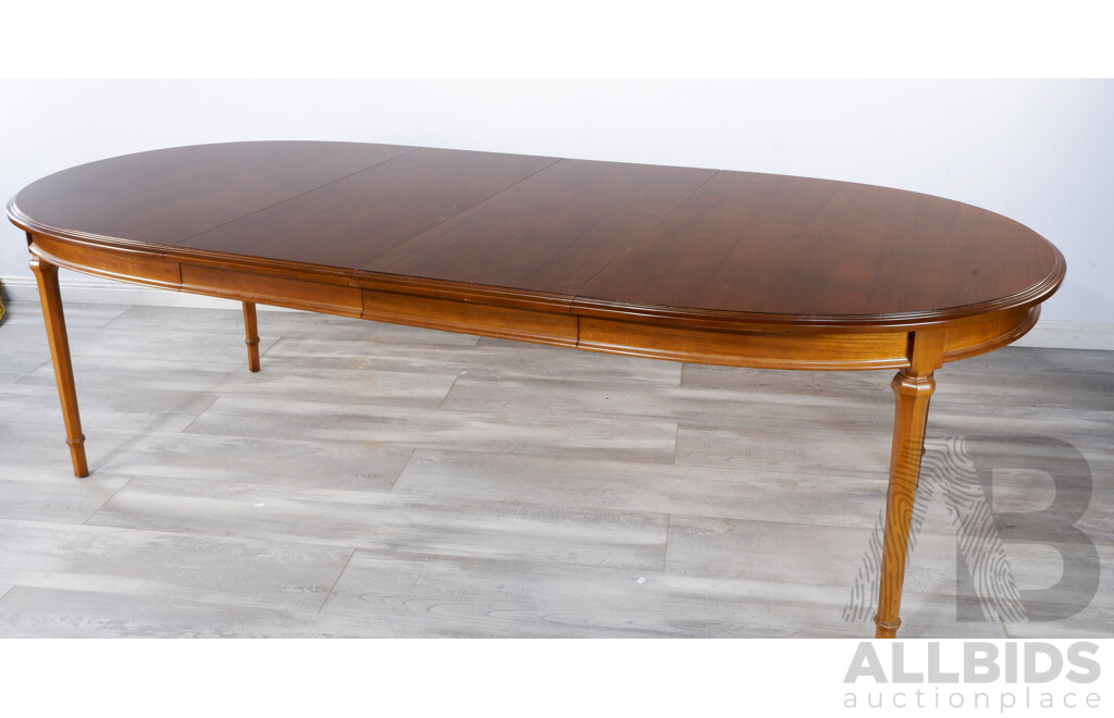 Vintage Van Treight Extension Dining Table with Six High Back Dining Chairs