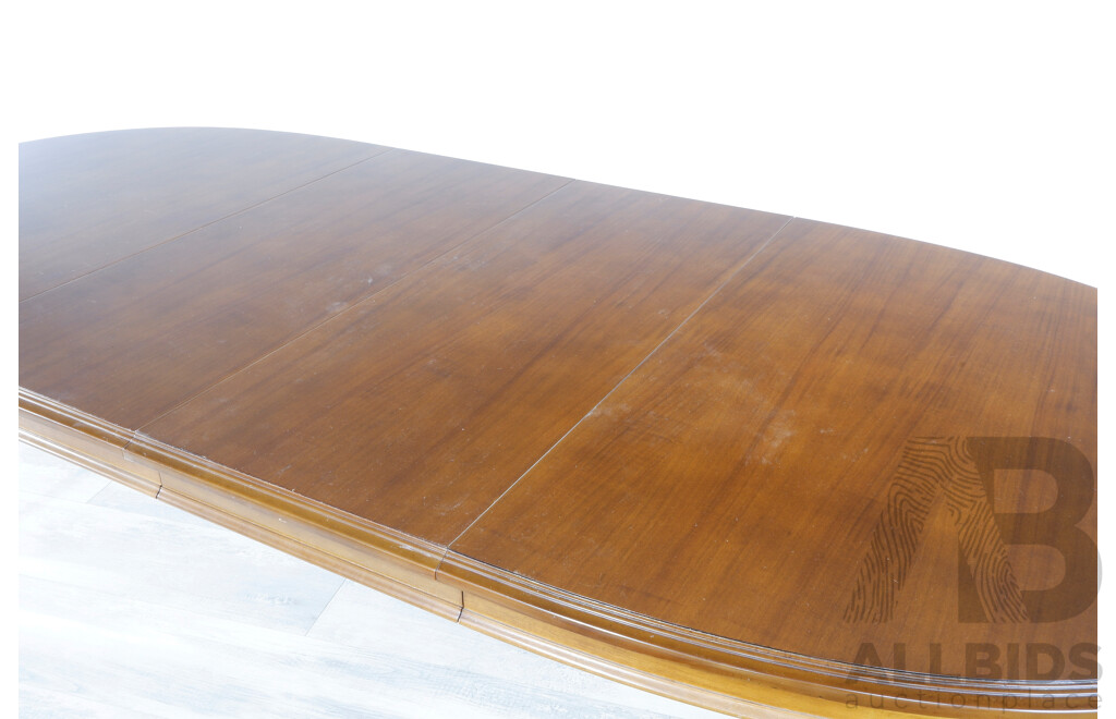 Vintage Van Treight Extension Dining Table with Six High Back Dining Chairs