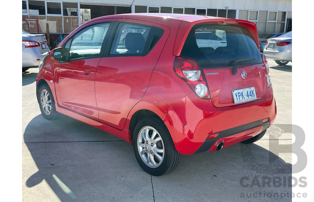 6/2015 Holden Barina Spark CD MJ MY15 5d Hatchback Red 1.2L