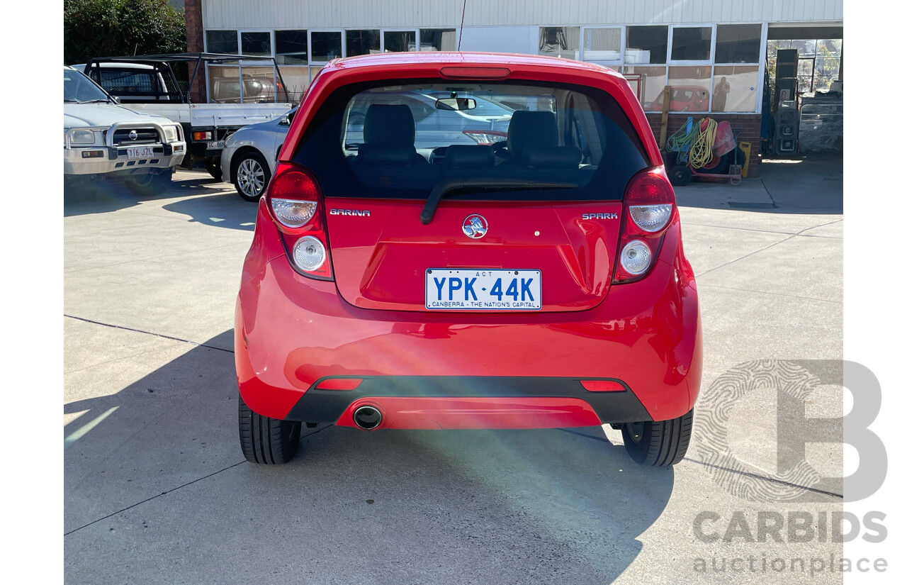 6/2015 Holden Barina Spark CD MJ MY15 5d Hatchback Red 1.2L