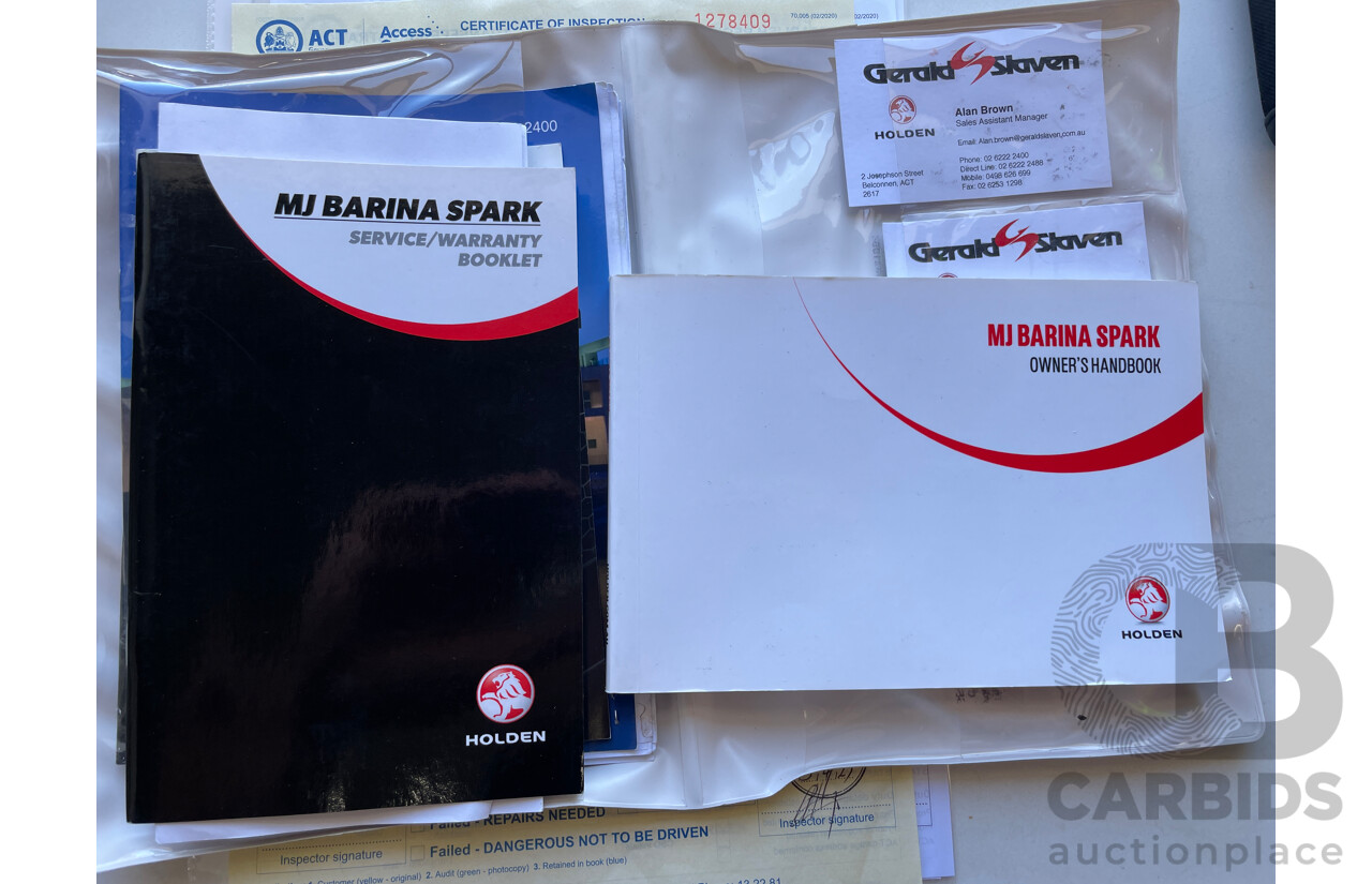 6/2015 Holden Barina Spark CD MJ MY15 5d Hatchback Red 1.2L