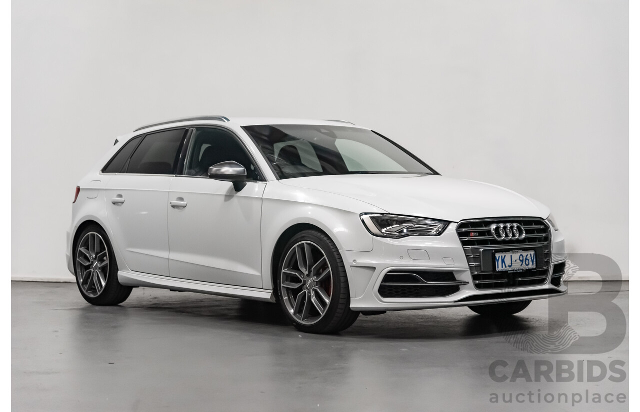 11/2014 Audi S3 Sportback 2.0 TFSI Quattro 8V 5d Hatchback White 2.0L Turbo