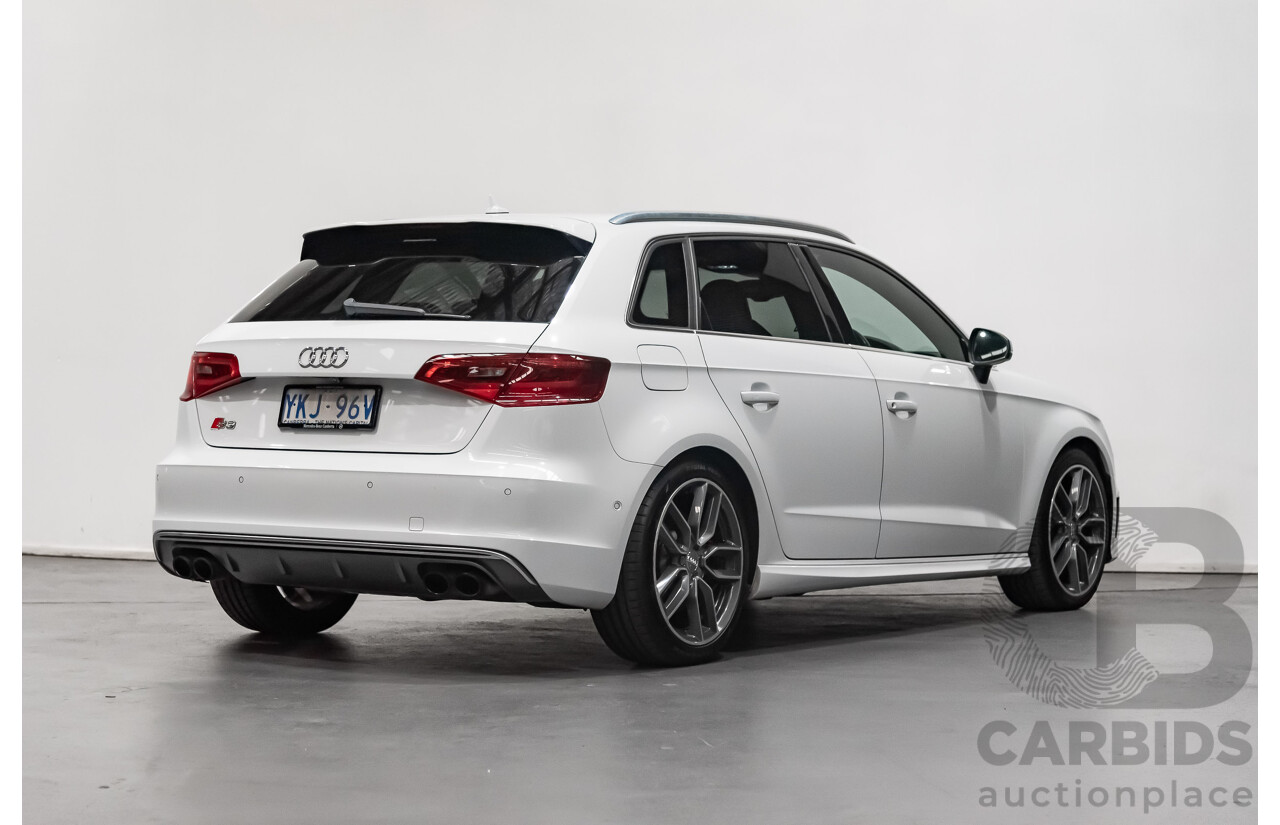 11/2014 Audi S3 Sportback 2.0 TFSI Quattro 8V 5d Hatchback White 2.0L Turbo
