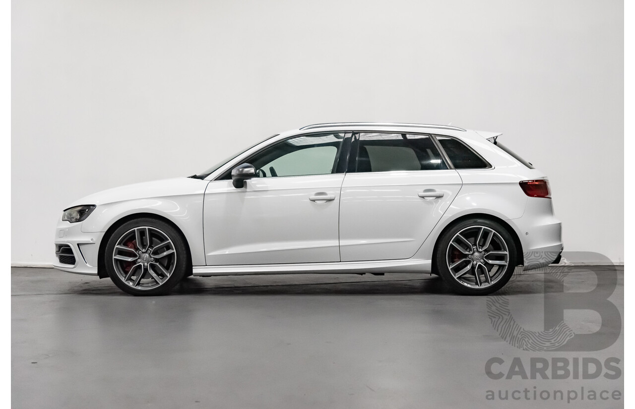11/2014 Audi S3 Sportback 2.0 TFSI Quattro 8V 5d Hatchback White 2.0L Turbo