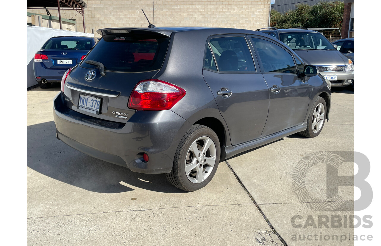 8/2010 Toyota Corolla Levin SX ZRE152R MY10 5d Hatchback Grey 1.8L