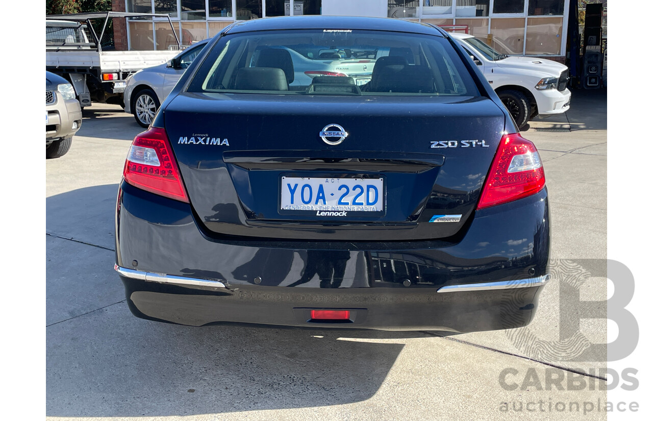 9/2011 Nissan Maxima 250 ST-L J32 MY11 SERIES 3 4d Sedan Black 2.5L