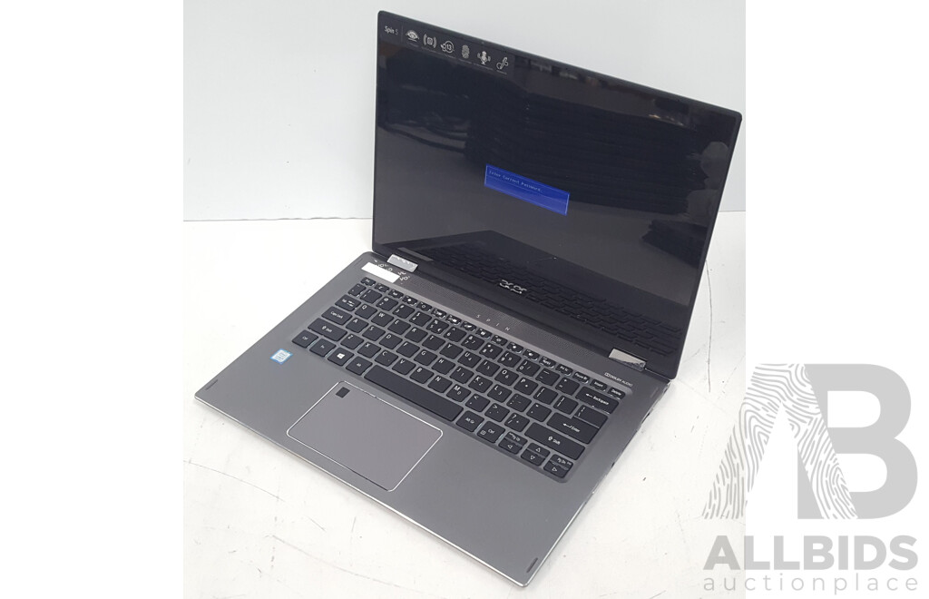 Acer (SP513-52N-58E1) Spin 5 Intel Core i5 (8250U) 1.60GHz-3.40GHz 4-Core CPU 13-Inch Convertible Touchscreen Laptop