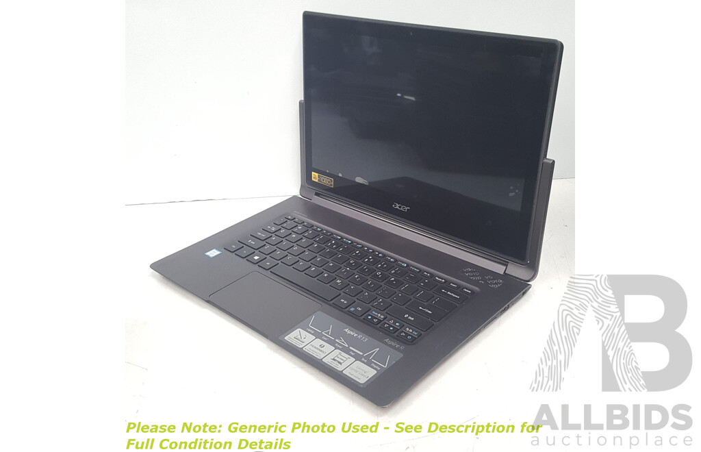 Acer (R7-372T-57CC) Aspire R 13 Intel Core i5 (6200U) 2.30GHz-2.80GHz 2-Core CPU 13-Inch Convertible Touchscreen Laptop w/ Power Supply