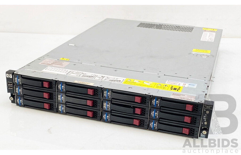 HP (HSTNS-2130) StorageWorks X1600 12-Bay 2RU Hard Drive Array W/ 9TB Storage