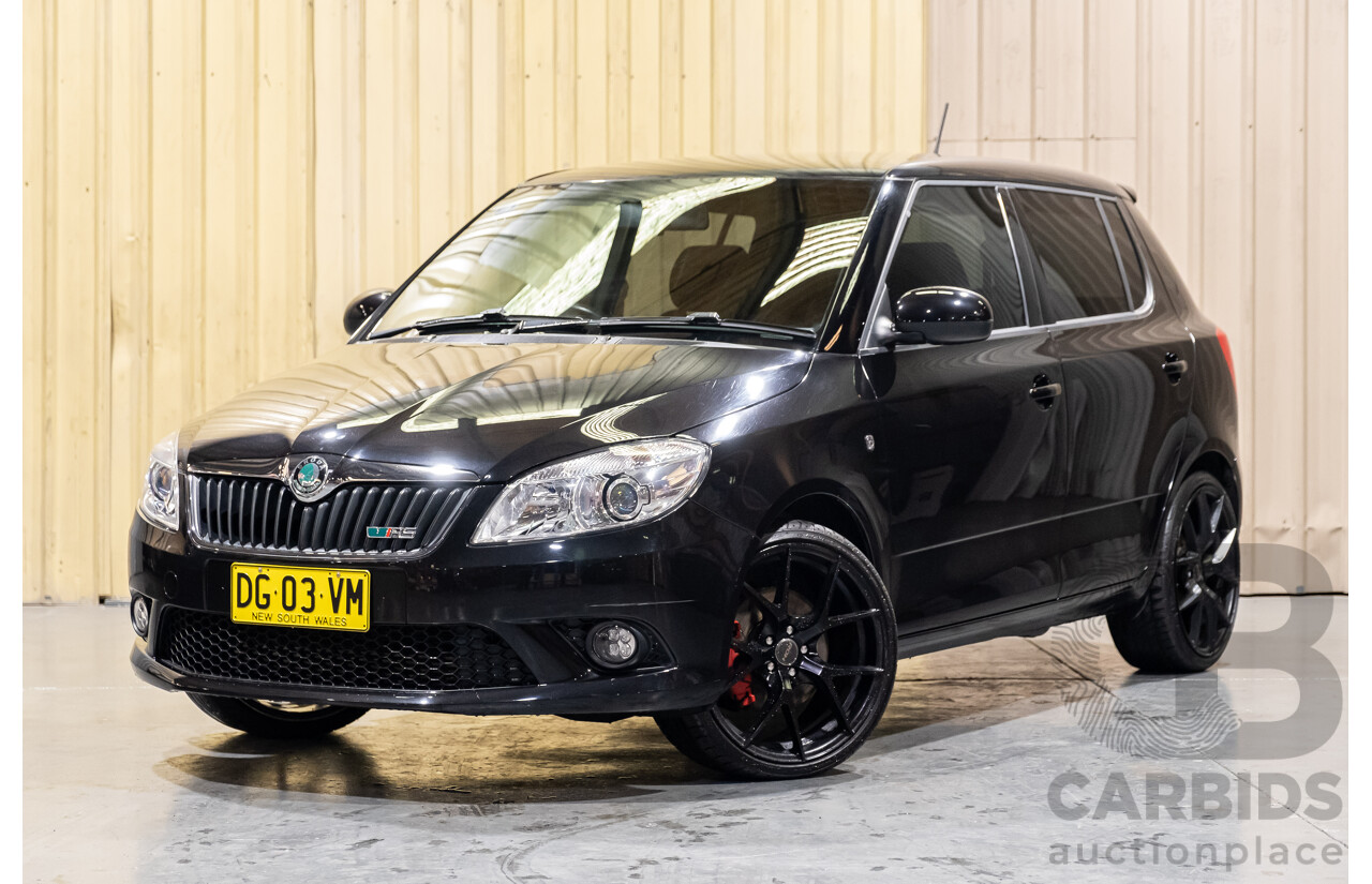 9/2012 Skoda Fabia RS 132 TSI 5JF MY13 5d Hatchback Black Turbo 1.4L