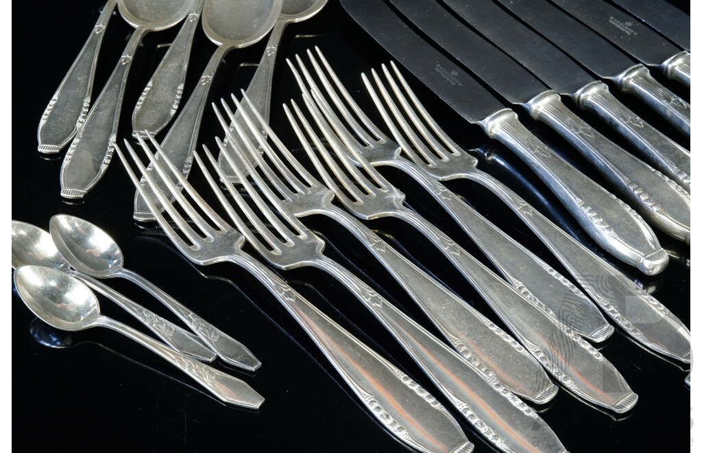 Early to Mid 20th Century BR Henneberg .900 Silver  Cultery Service, 23 Peices