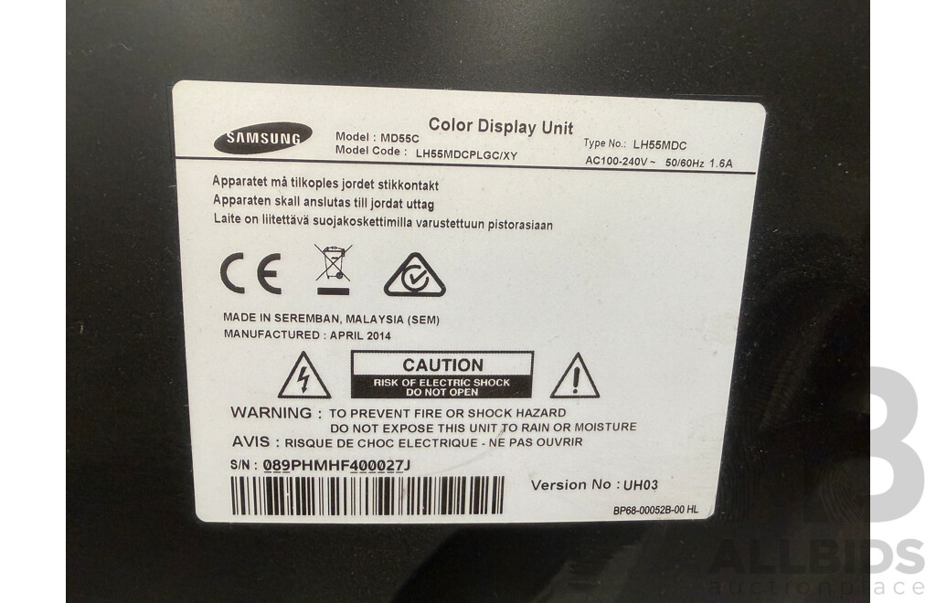 Samsung 55 Inch FULL HD LCD TV