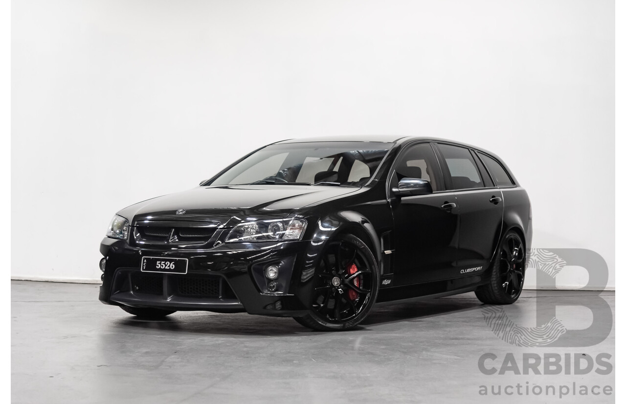 4/2009 Holden HSV Clubsport R8 Tourer E SERIES 4d Wagon Black 6.2L LS3 V8