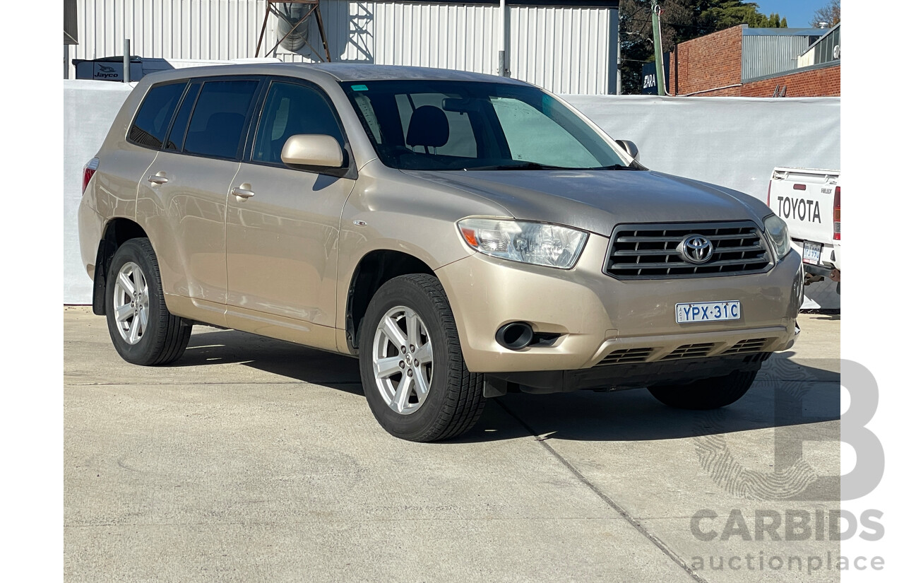 10/2009 Toyota Kluger KX-R (4x4) 7 SEAT GSU45R 4d Wagon Gold 3.5L