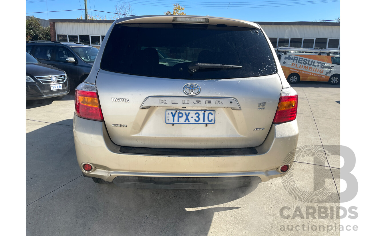 10/2009 Toyota Kluger KX-R (4x4) 7 SEAT GSU45R 4d Wagon Gold 3.5L