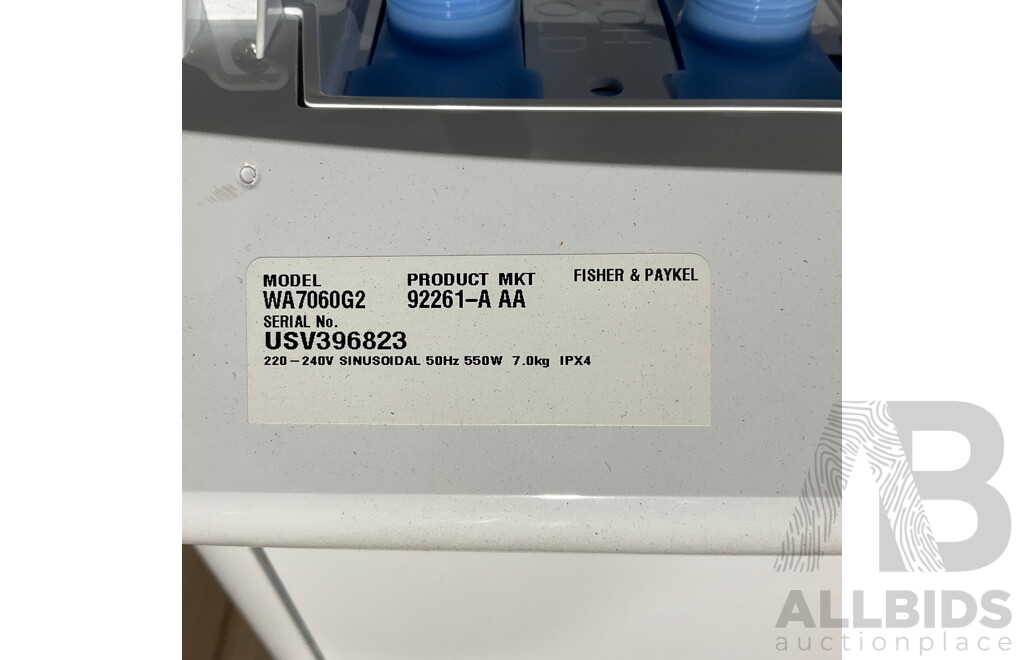 FISHER & PAYKEL 7kg WashSmart Top Load Washing Machine - ORP $1099