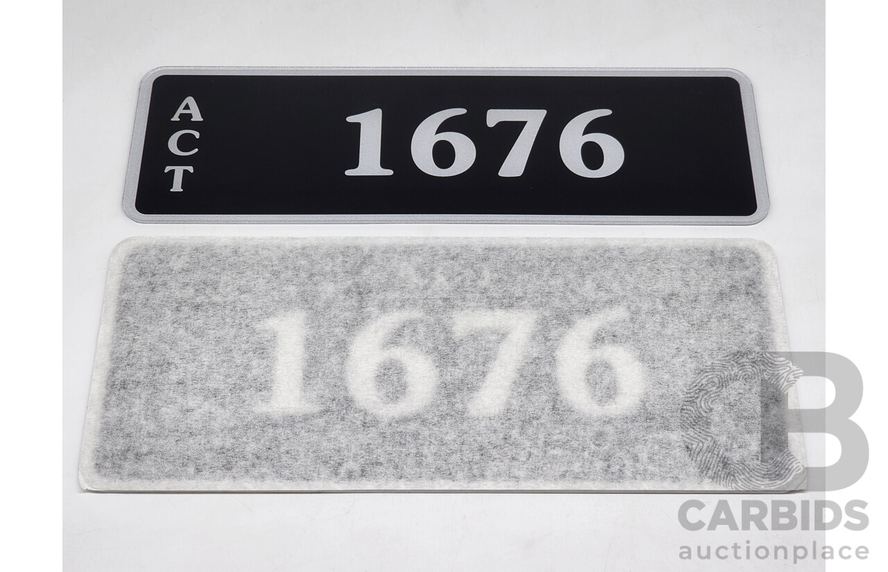 ACT 4-Digit Number Plate - 1676