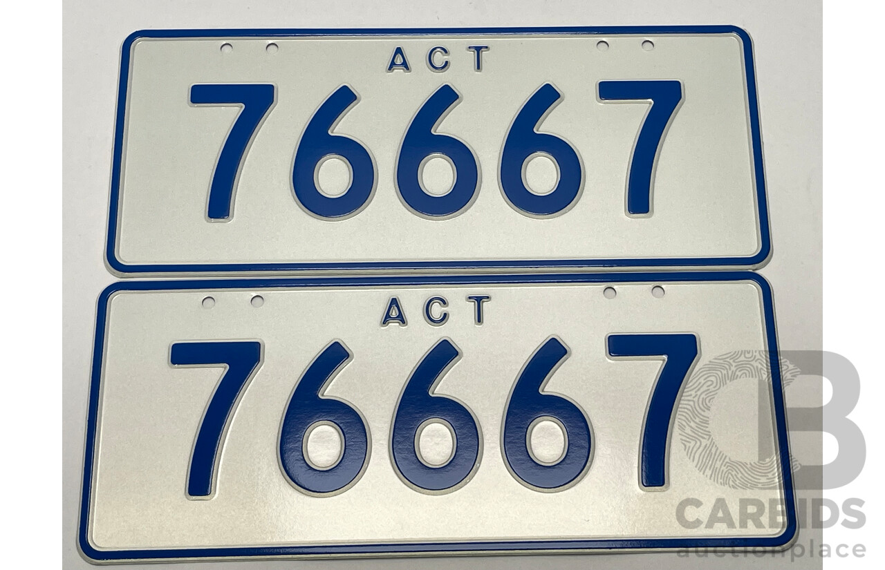ACT 5-Digit Number Plate - 76667