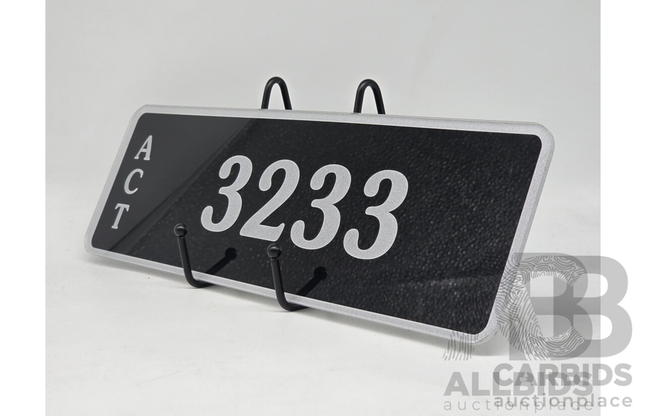 ACT 4-Digit Numerical Number Plate - 3233